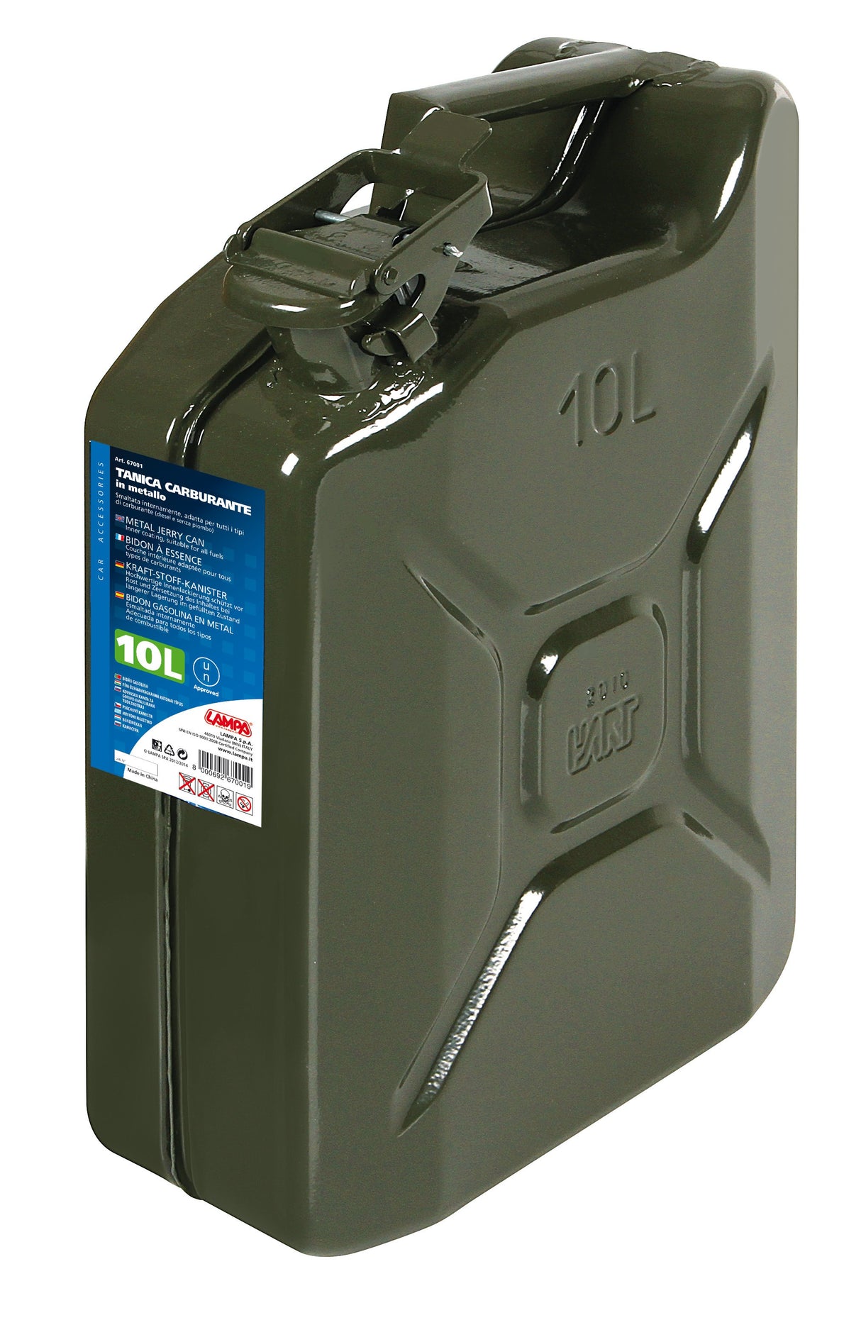 Tanica carburante tipo militare in metallo - 10 L