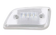 Luce ingombro cabina LED sinistra per Mercedes-Benz Actros MP4 e Arocs, vista frontale con lente trasparente