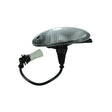 Fanalino ingombro per tetto e visiera Iveco con lente trasparente, base nera e cavo con connettore