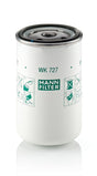 Filtro gasolio MANN-FILTER WK 727, vista del corpo e della base filettata